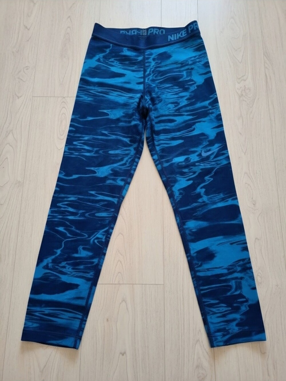 Nike Pro Blue Marble Performance Leggings